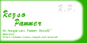 rezso pammer business card